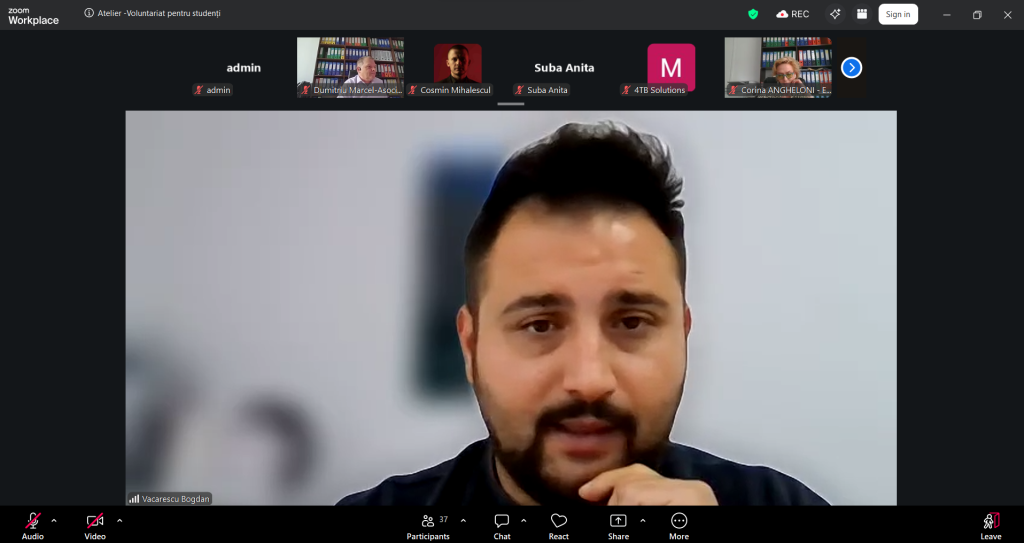 „Voluntariat pentru studenți” – atelier online organizat în cadrul proiectului EDU UPT